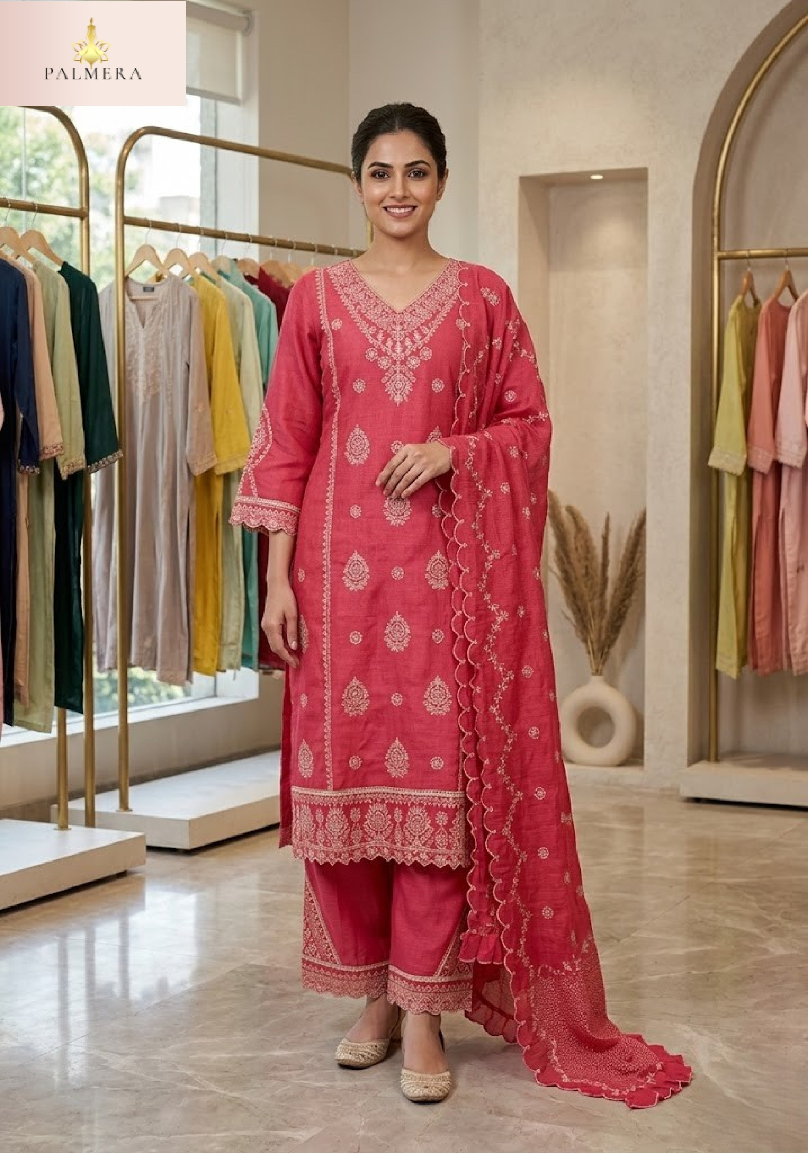 Designer Heritage Kurti Set for Women | MIK-335A