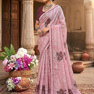 Chic Printed Saree with Blouse Piece for Sophisticated Ethnic Style | PRM-BALI