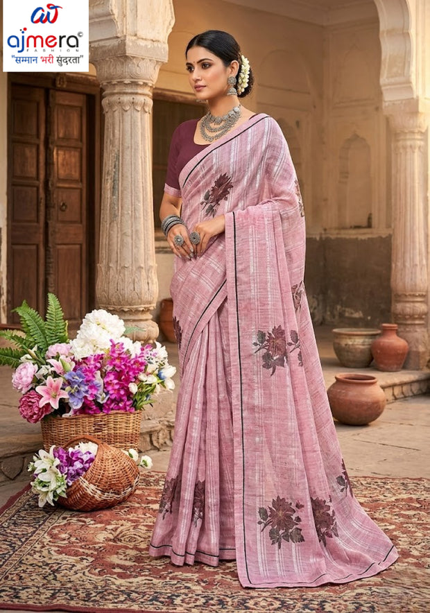 Chic Printed Saree with Blouse Piece for Sophisticated Ethnic Style | PRM-BALI
