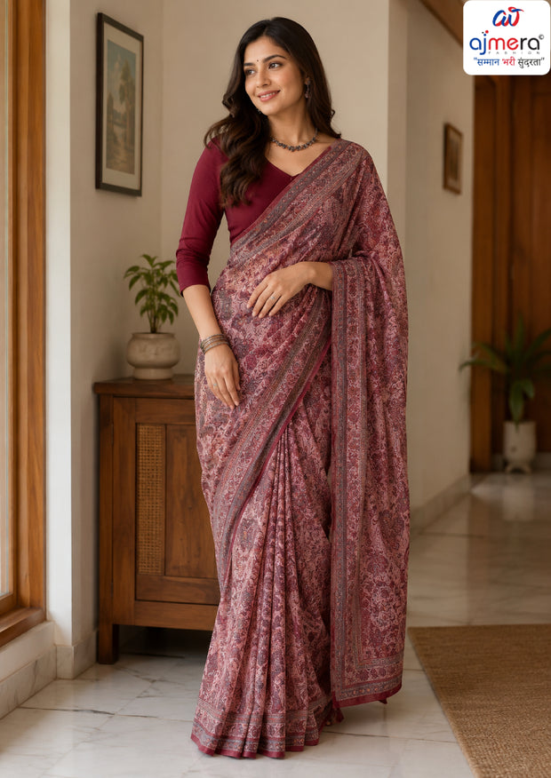 Premium Printed Saree with Matching Blouse Piece for Ethnic Elegance | SGR-NIKITA