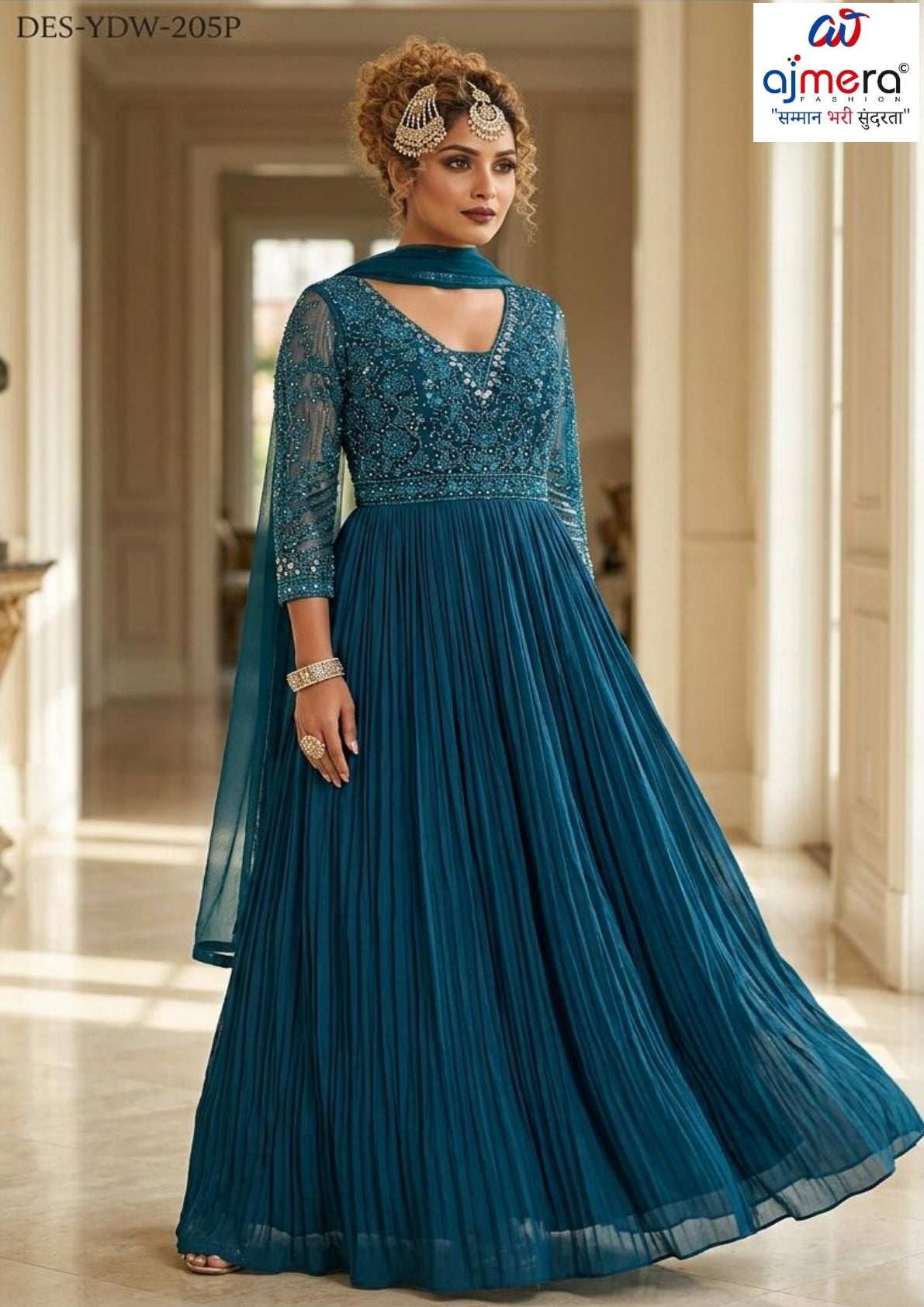 Designer Net Gown for Women | YVD-YDW205P