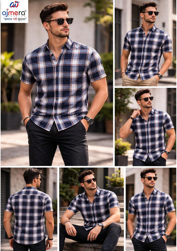Mens Shirt Bulk Supplier India for Retailers | MRS-LYCRA PRINT HS