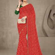 Chic Printed Saree with Blouse Piece for Sophisticated Ethnic Style  | JS-NIKITA
