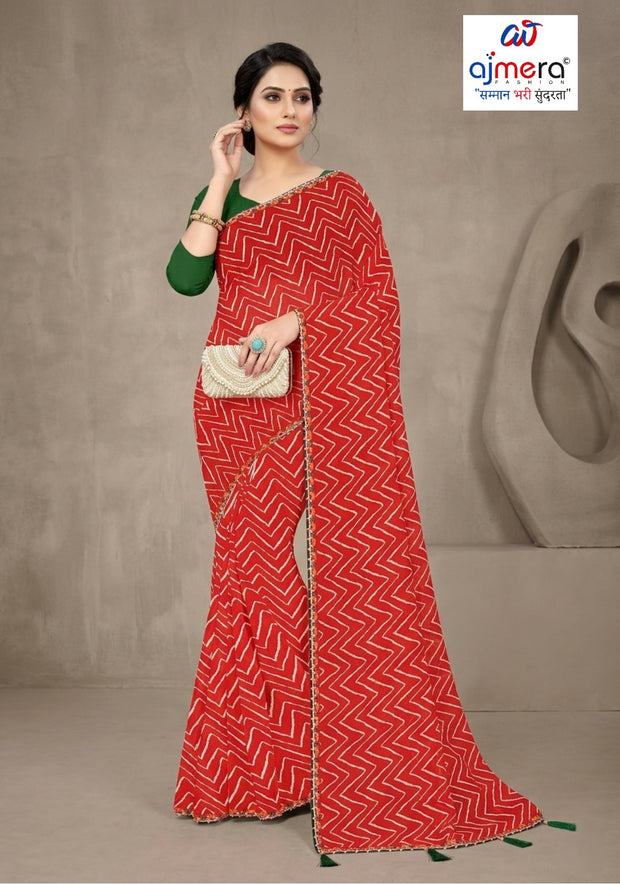 Chic Printed Saree with Blouse Piece for Sophisticated Ethnic Style  | JS-NIKITA