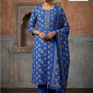 Premium Cotton Unstitched Suit Set | NCY-KAVYA