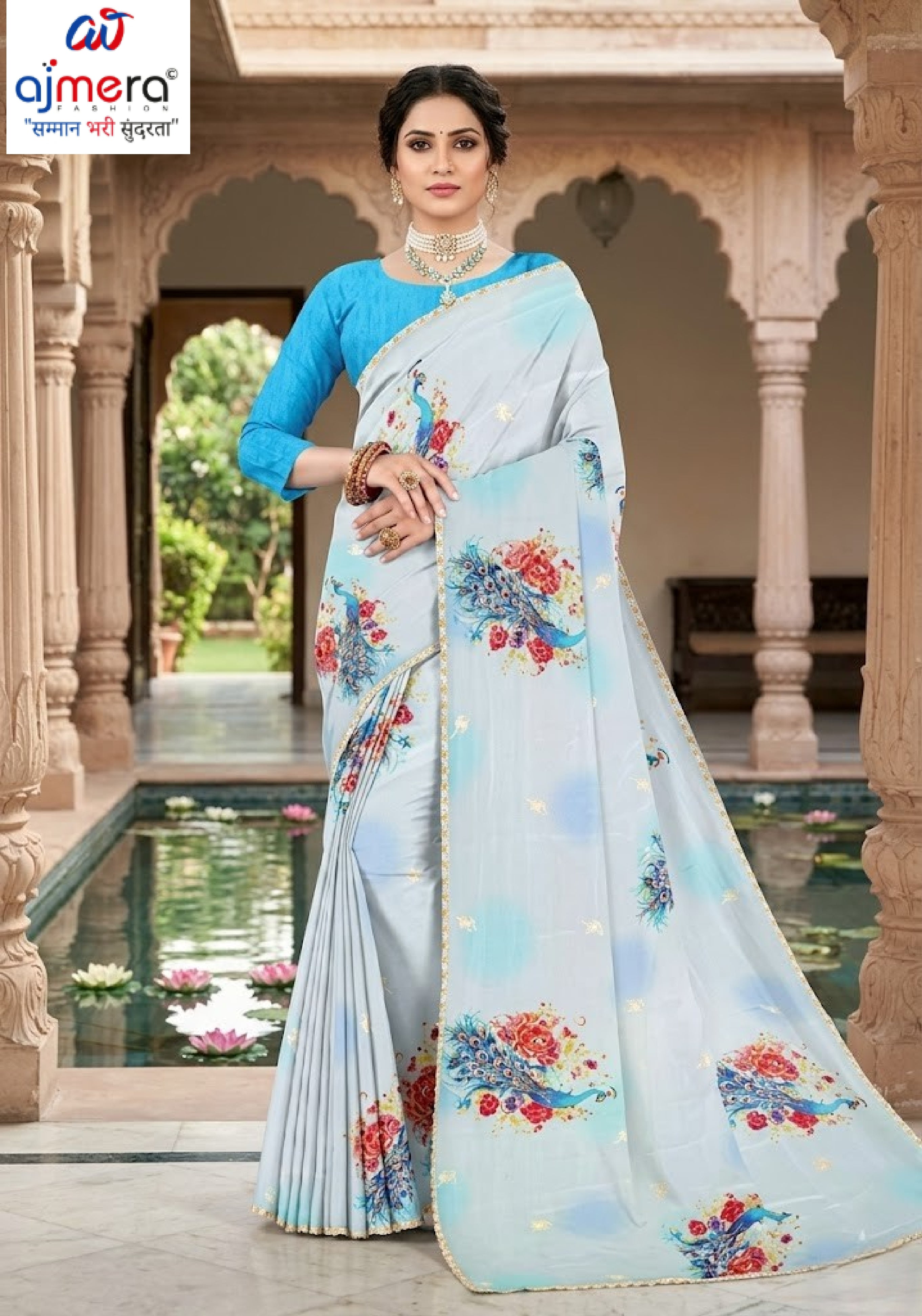 Georgette Print Loose Saree with Blouse for Premium Ethnic and Traditional Wear | TD-COCONUT