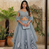 Designer Organza Gown for Women | YVD-YSC142P