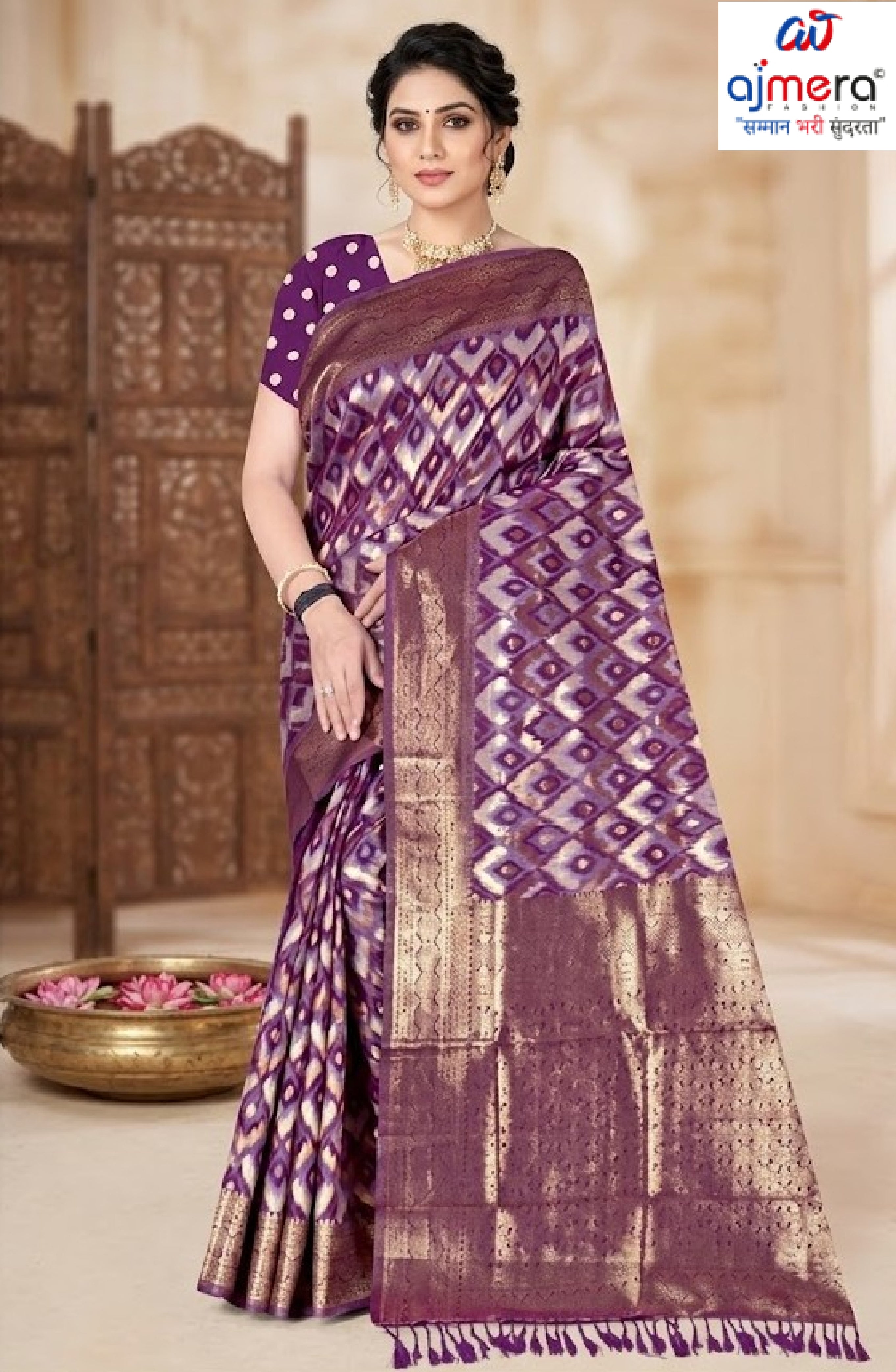 Fancy Jacquard Silk Saree With Blouse Piece | TUL-AARTI SITA COTTON