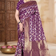 Fancy Jacquard Silk Saree With Blouse Piece | TUL-AARTI SITA COTTON