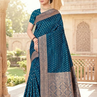 Classic Jacquard Silk Saree with Blouse Piece for Elegant Traditional Look | DBU-BANARASI SILK VOL-3