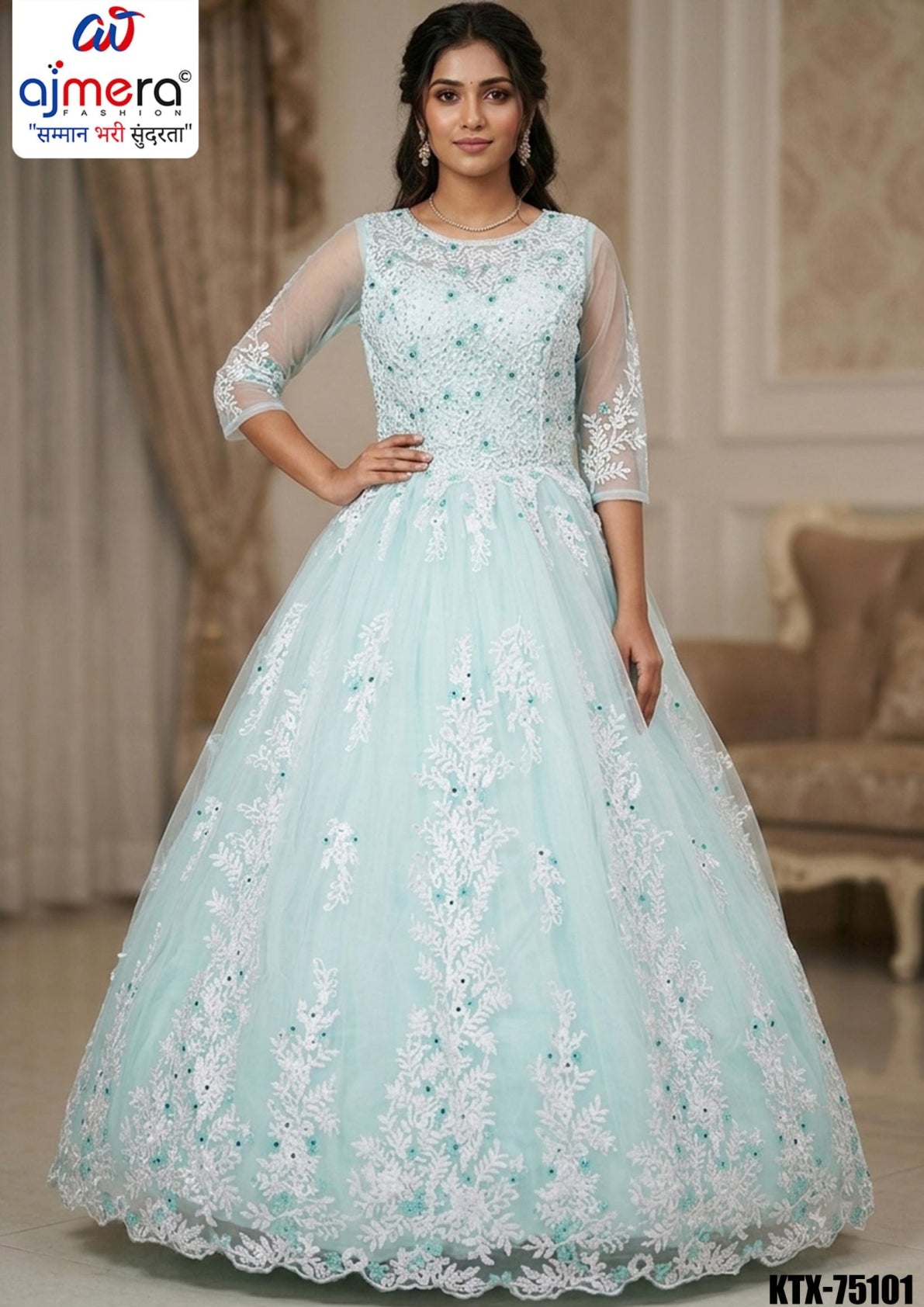 Designer Net Gown for Women | KTX-75101