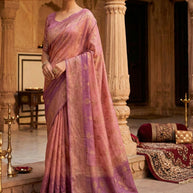Luxury Jacquard Silk Saree with Blouse Piece for Wedding & Party Wear | SBV-SS-5-1096
