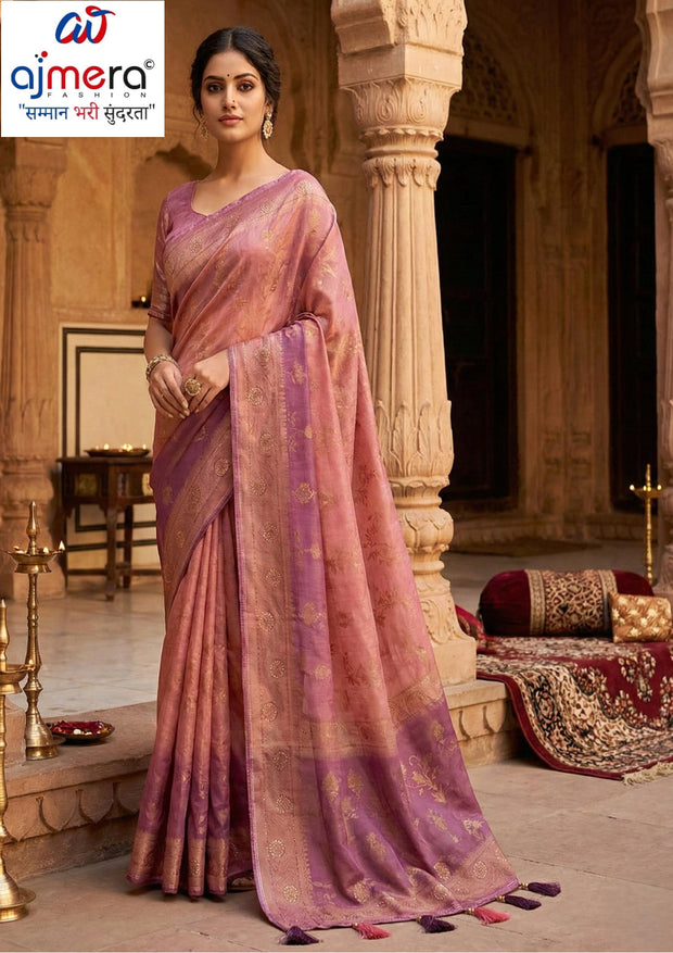 Luxury Jacquard Silk Saree with Blouse Piece for Wedding & Party Wear | SBV-SS-5-1096
