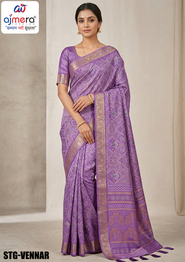 Digital Printed Saree with Blouse Piece for Premium Ethnic and Traditional Wear | STG-VENNAR