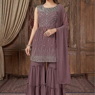 Designer Georgette Gown for Women | KRU-SWEETY-8