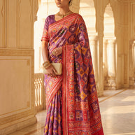 Palmera Saree Manufacturer and Palmera Saree Supplier | ALL-SWARN PATOLA-02