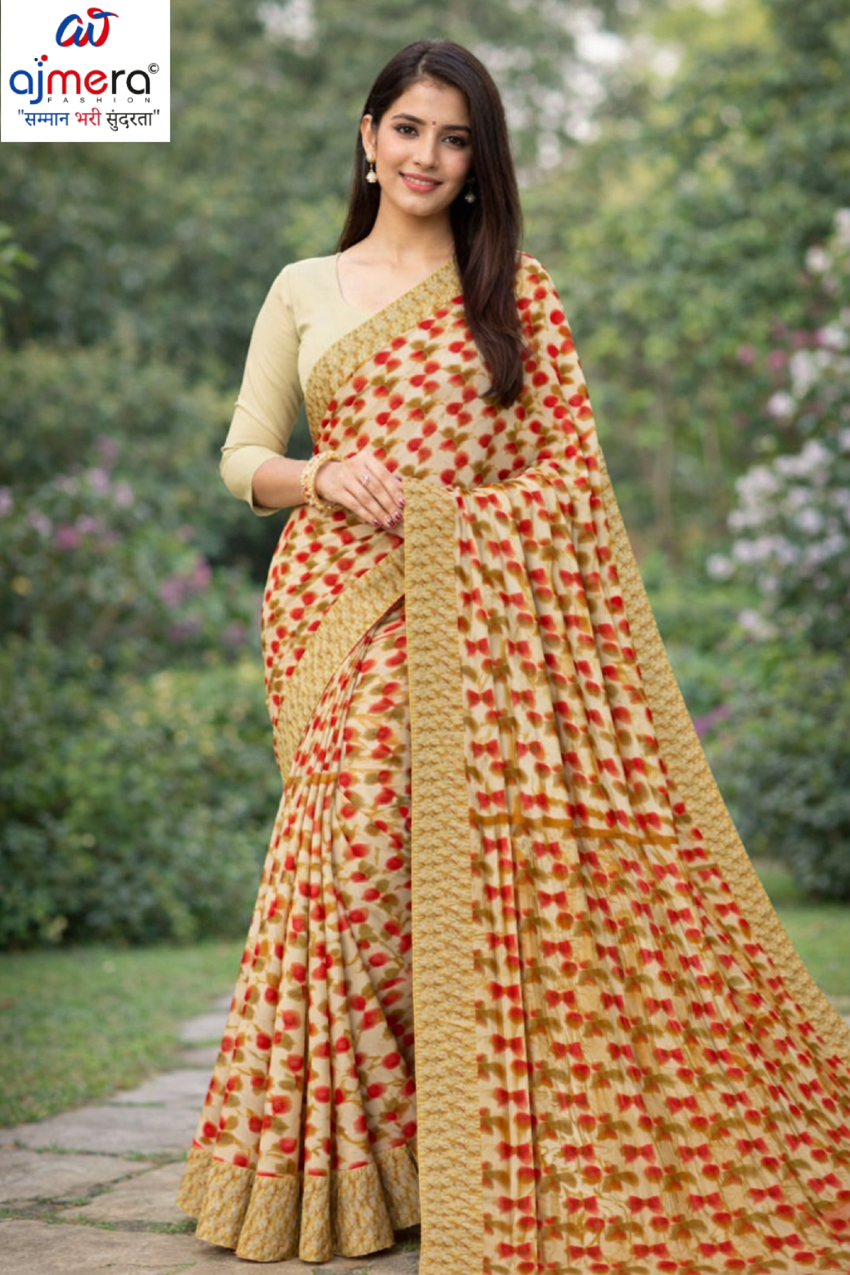 Reniyal Print Loose Saree with Blouse for Premium Ethnic and Traditional Wear | SGR-PADMA