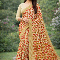 Reniyal Print Loose Saree with Blouse for Premium Ethnic and Traditional Wear | SGR-PADMA