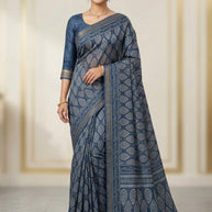Digital Print Saree with Blouse Piece for Premium Ethnic and Traditional Wear | STG-DIVU