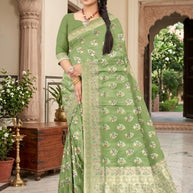 Luxury Jacquard Silk Saree with Blouse Piece for Wedding & Party Wear | RIK-MUMBA