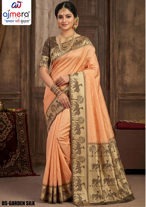 Luxury Jacquard Silk Saree with Blouse Piece for Wedding & Party Wear | DS-GARDEN SILK