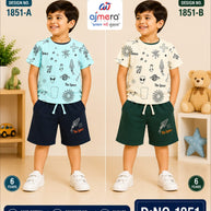 Kids T-Shirt & Half Pant Set Wholesale in Surat | GEE-1851-16X20