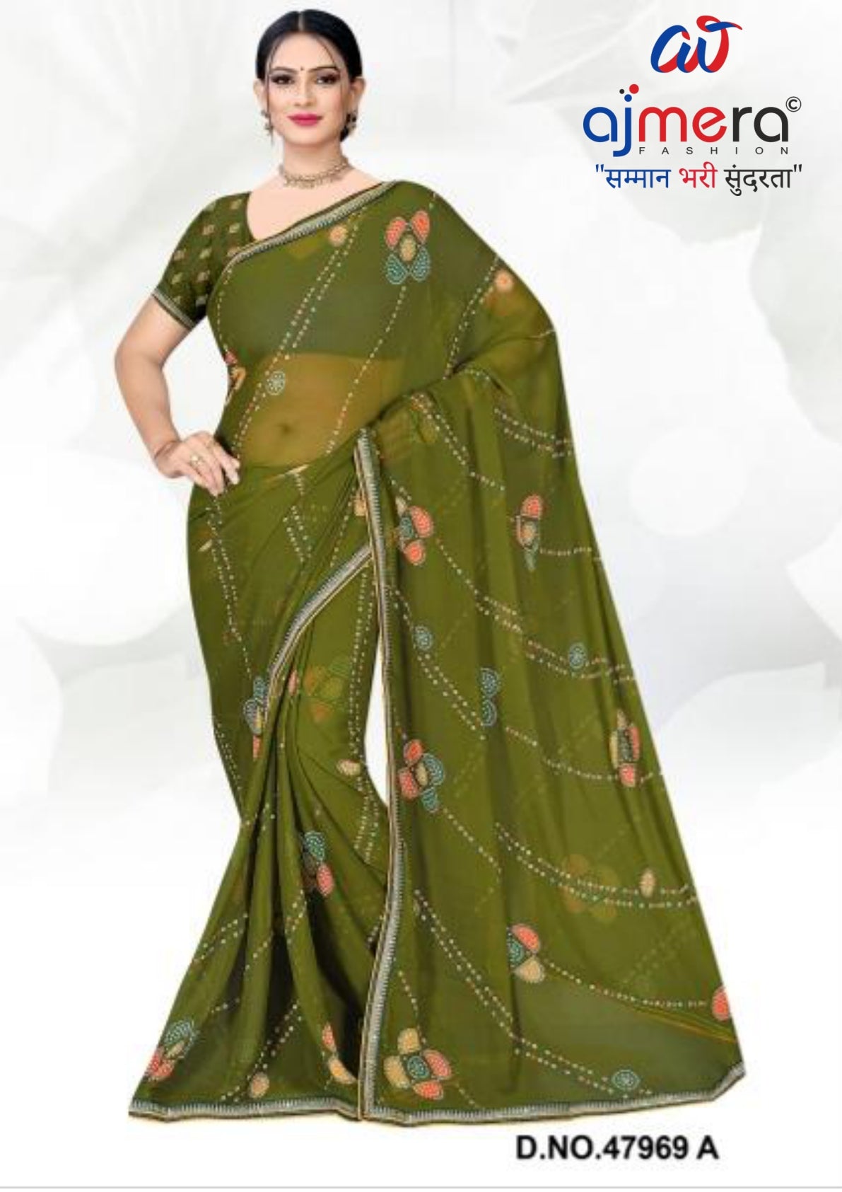 Premium Printed Saree with Matching Blouse Piece for Ethnic Elegance | VER-HEERA-47969