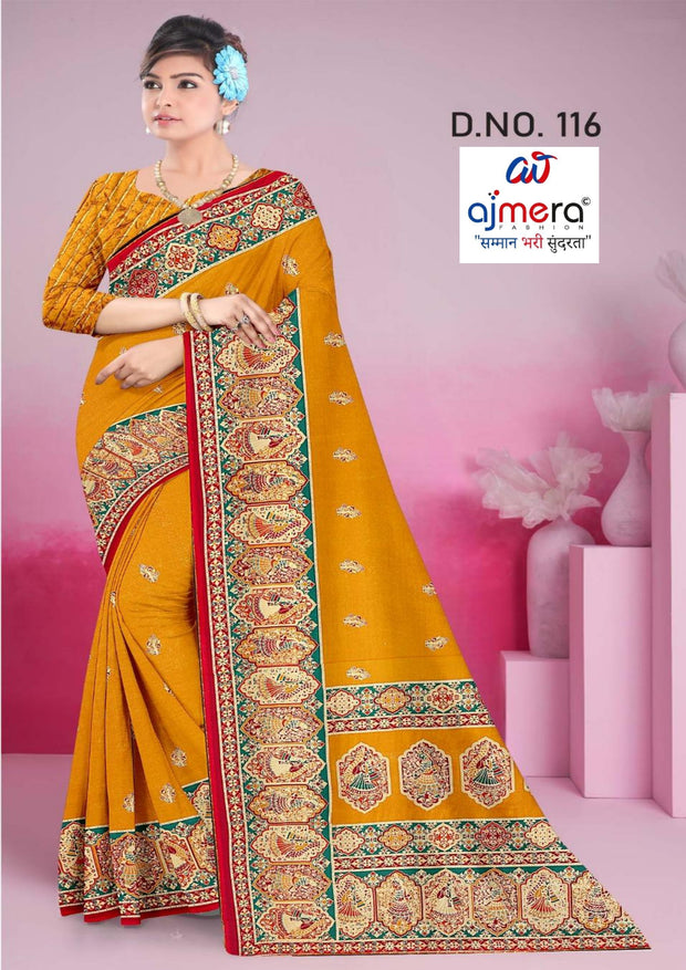 Trendy Printed Saree with Blouse Piece for Women’s Ethnic Wardrobe | PSM-RAPIDO-A