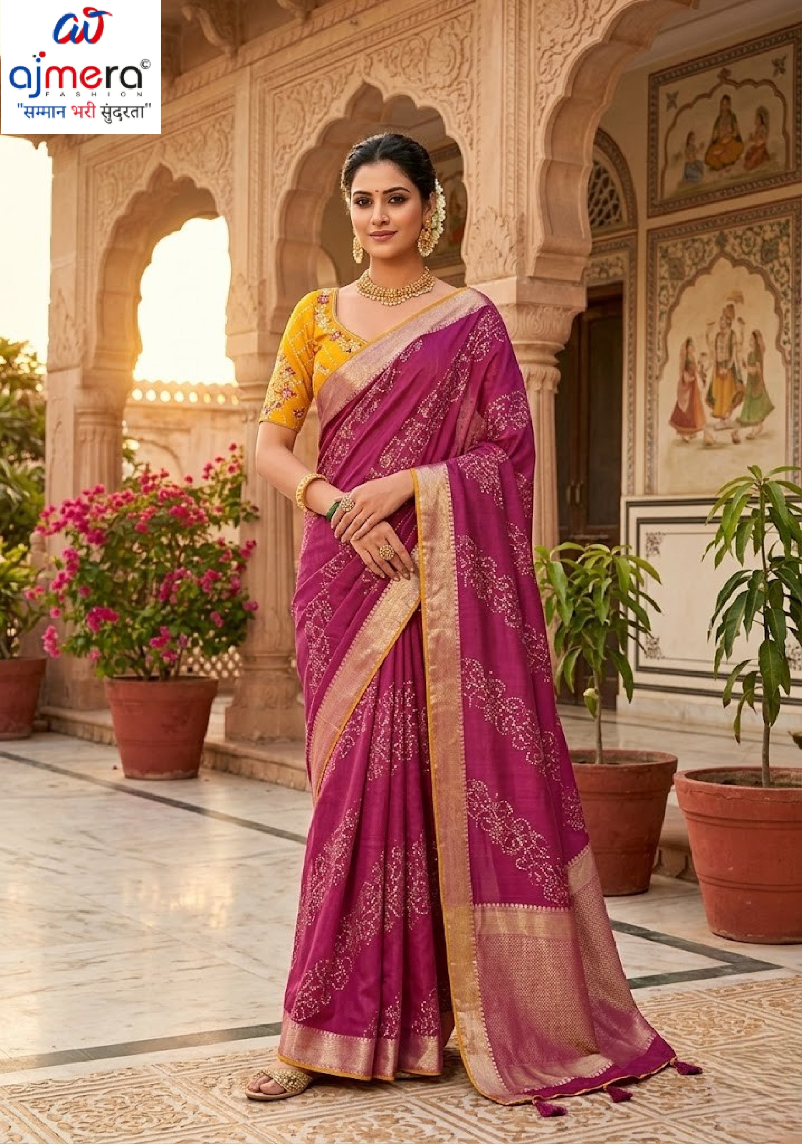 Graceful Printed Saree with Blouse Piece for Modern Ethnic Fashion | VDT-NITYA-7