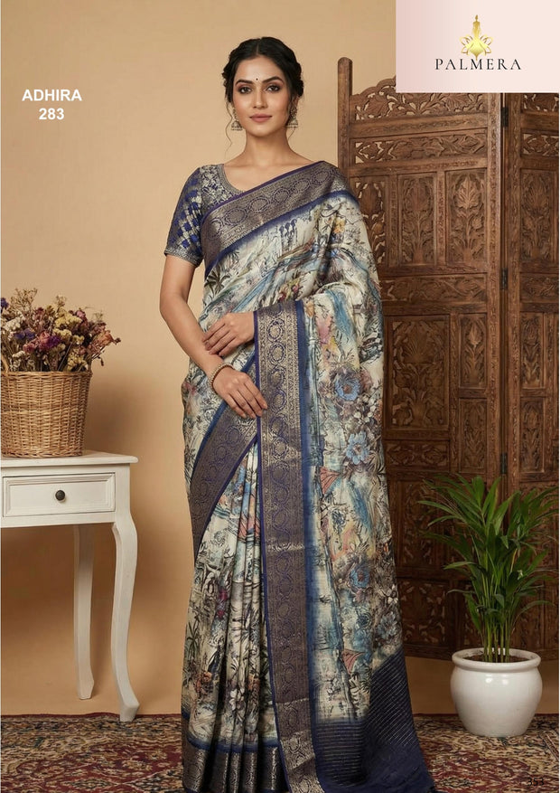 Adhira Viscose Saree with Blouse for Premium Ethnic and Wedding Wear | ALL-ADHIRA-283