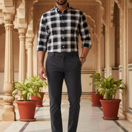 Mens Shirt Bulk Supplier India for Retailers | AGM-COTTON CHECKS A-16