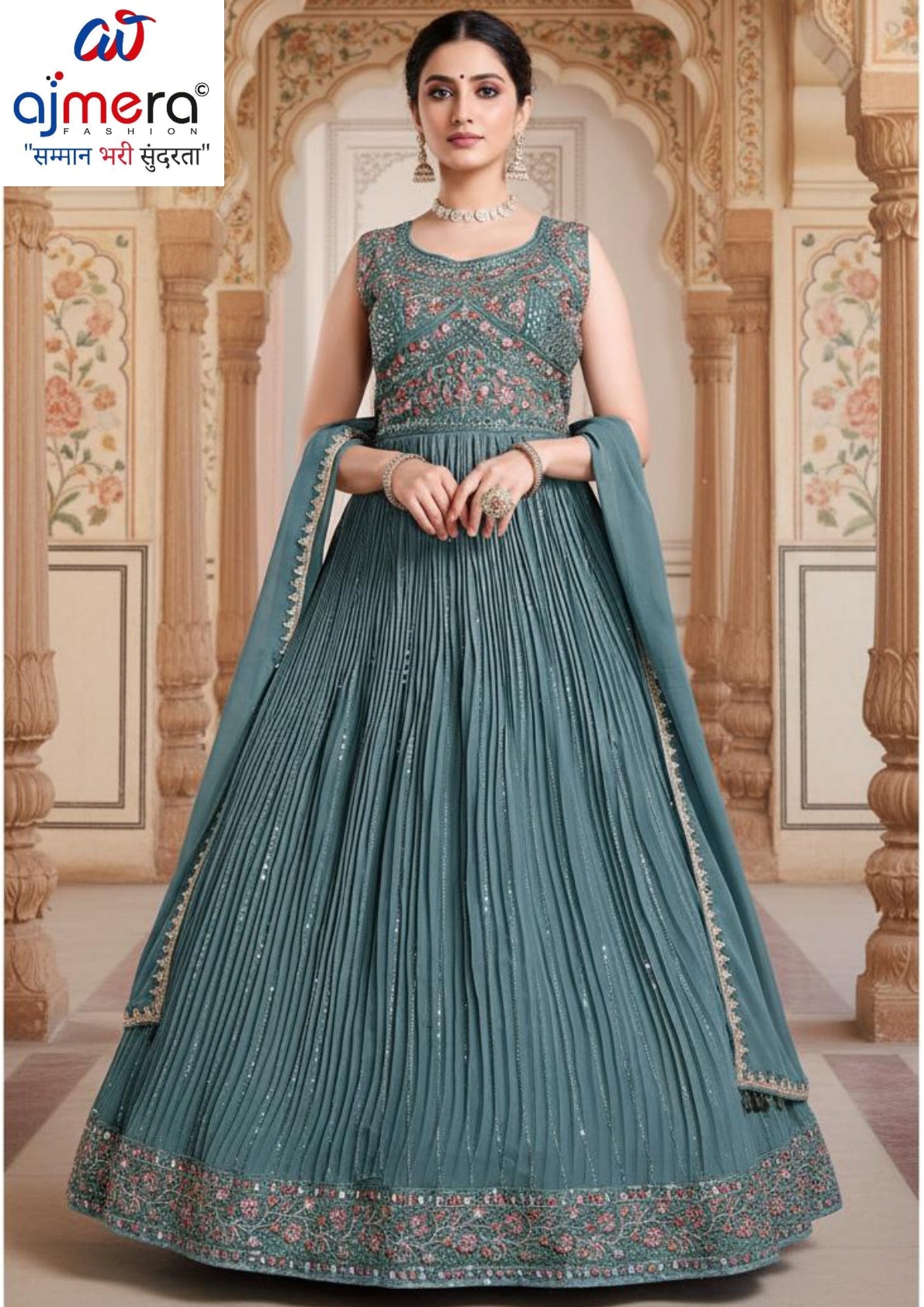 Designer Georgette Gown for Women | PNC-3565