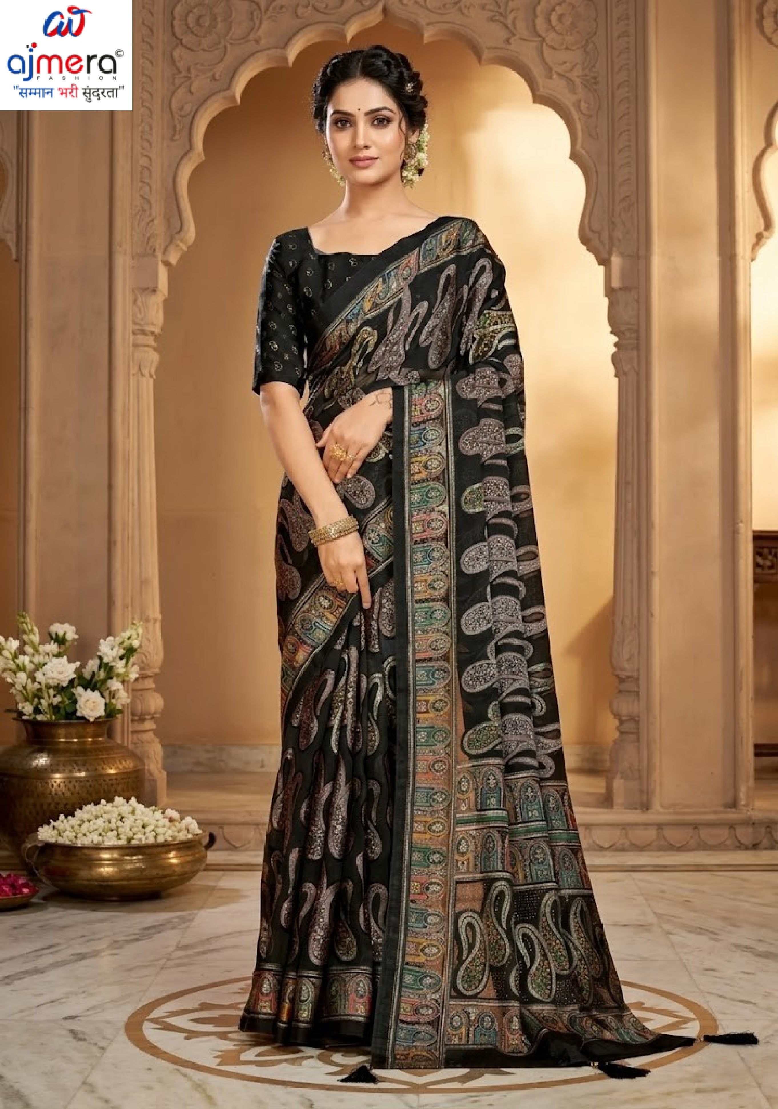Chic Printed Saree with Blouse Piece for Sophisticated Ethnic Style  | RDD-VISHAKHA VOL-03