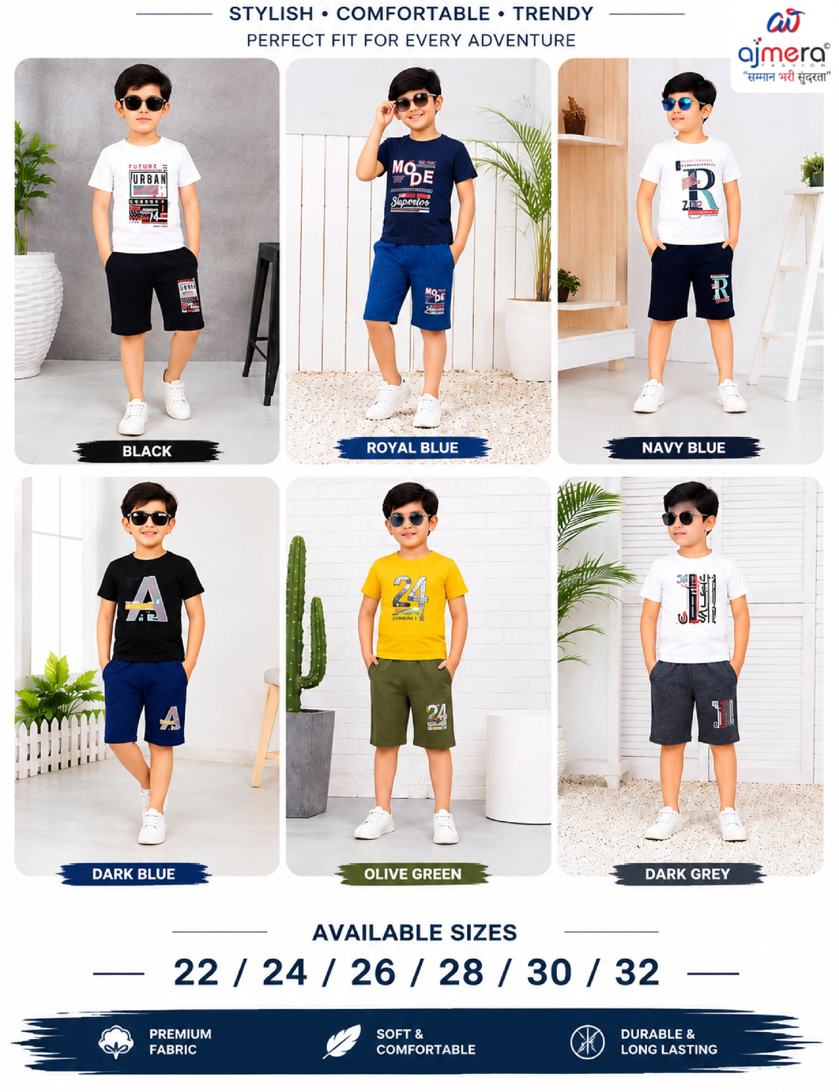 Kids Shorts Wholesale in Surat | RFW-BHIM BOY-B-30