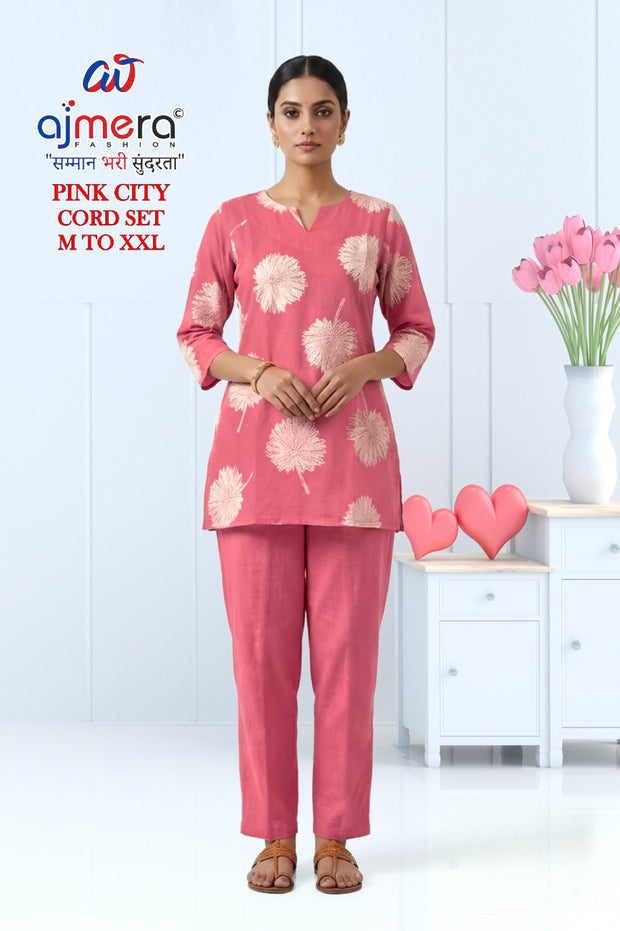 Designer Pink City Co-Ord Set for Women | KKN-PINK CITY