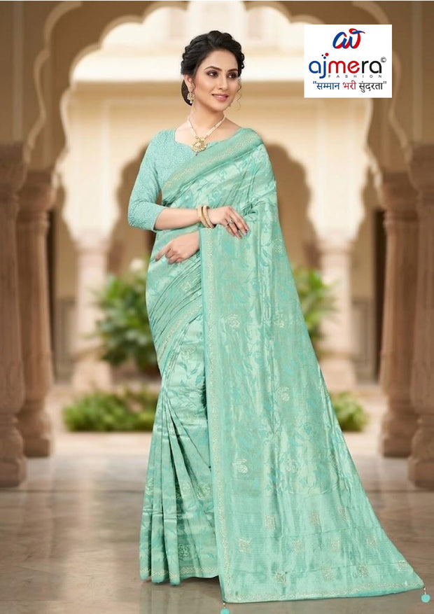 Graceful Jacquard Silk Saree with Blouse Piece for Timeless Ethnic Fashion | PLP-NEW EARTH