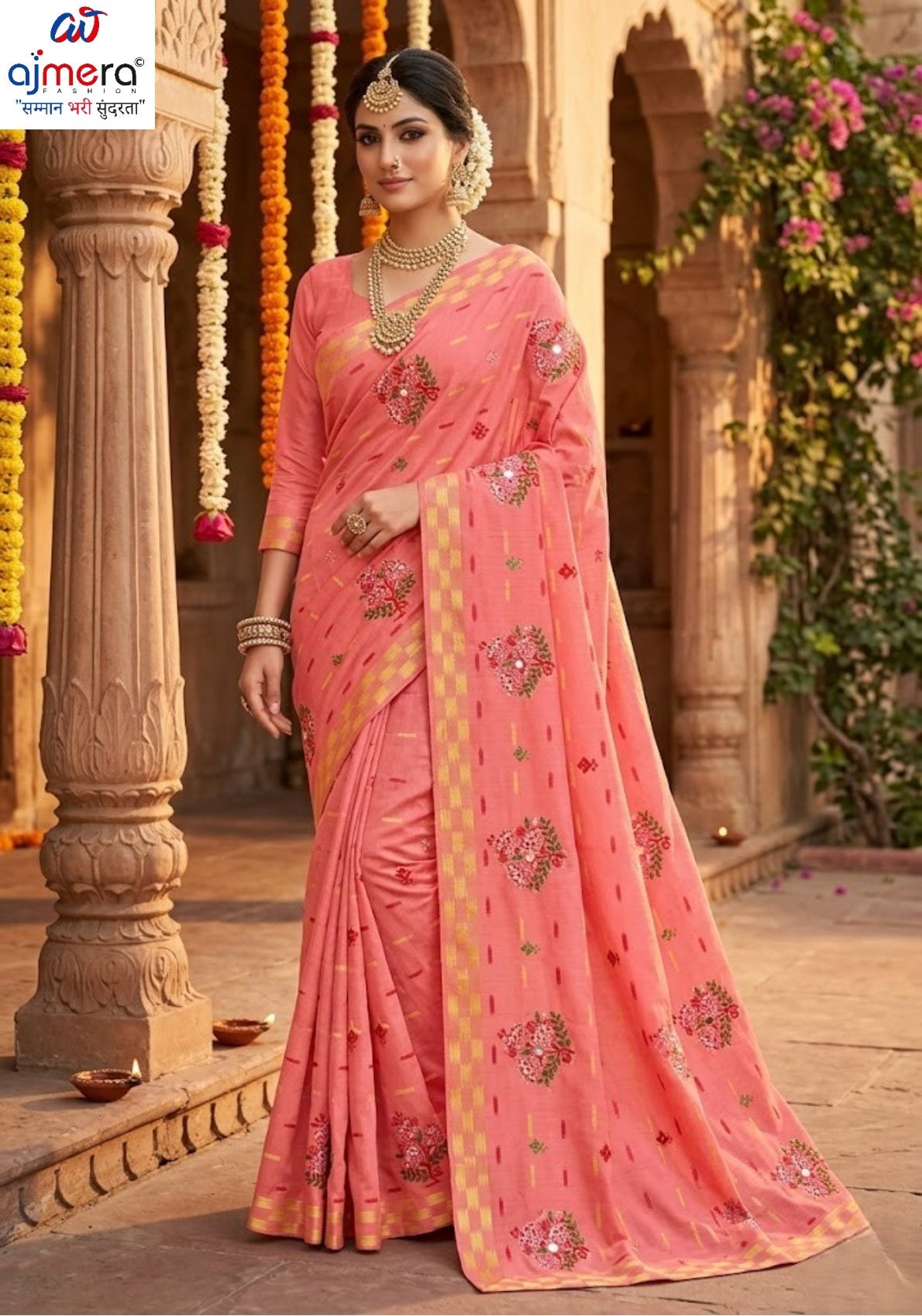 Designer Cotton Saree with Without Blouse for Premium Ethnic and Traditional Wear | PJA-GAJAL
