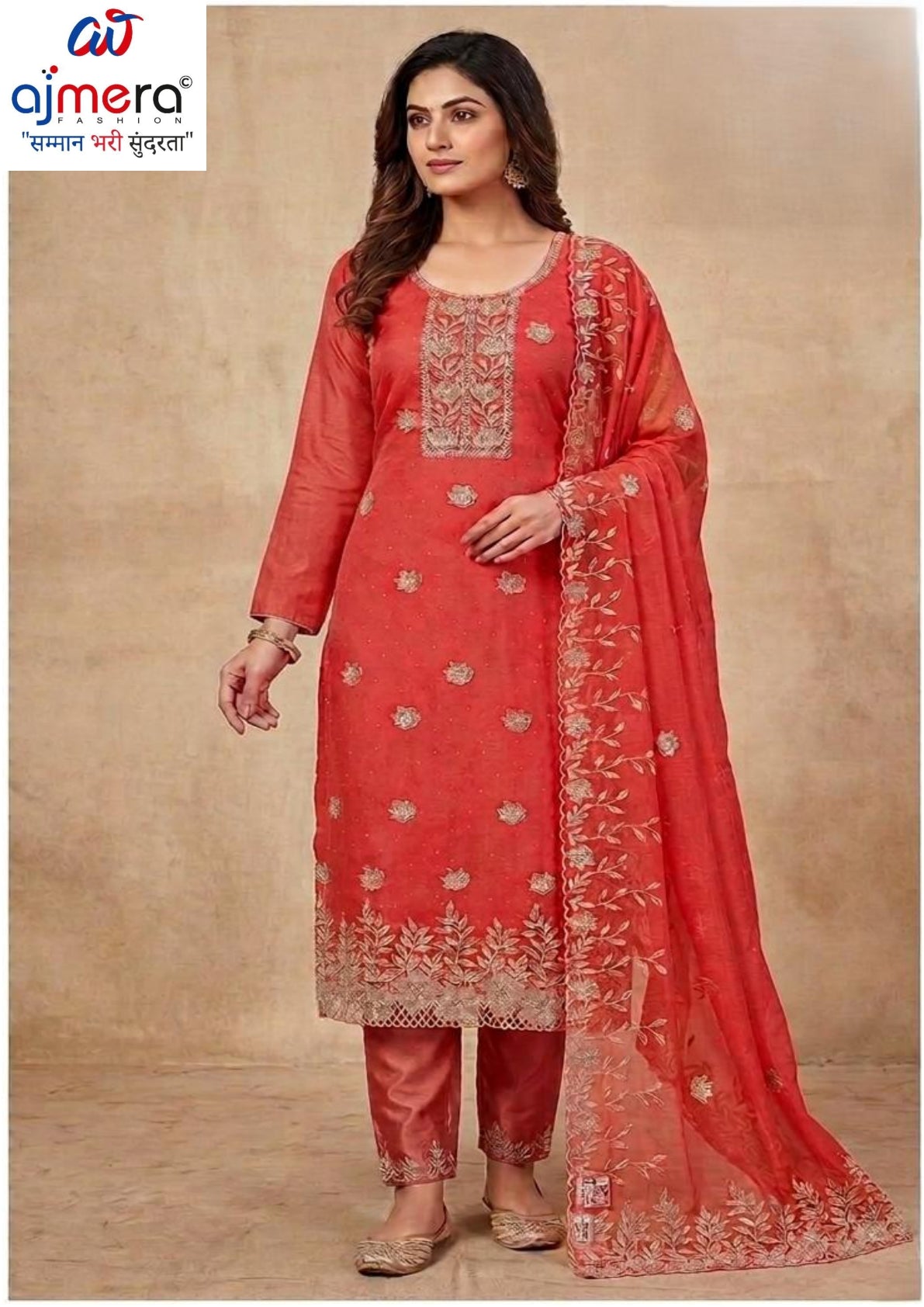 Luxury Jarkan Silk Unstitched Suit Set | AAR-ROLEX