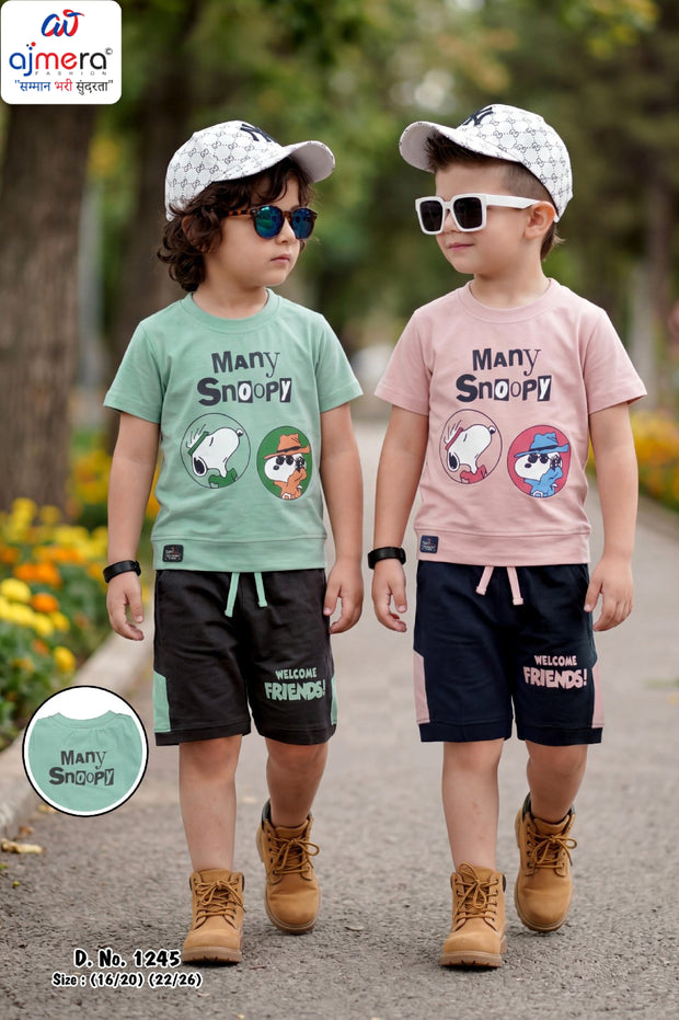 Kids T-Shirt Pant Set Wholesale in Surat | RMC-1245-M/L/XL