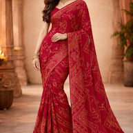 Beautiful Printed Saree with Blouse Piece for Cultural Celebrations | RMF-SUHAGAN VOL-4