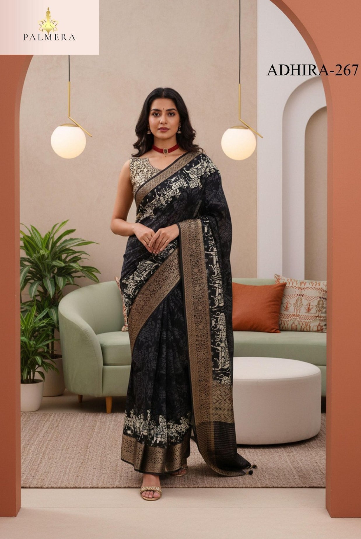 Adhira Viscose Dola Saree with Blouse for Premium Wedding Wear | ALL-ADHIRA-267