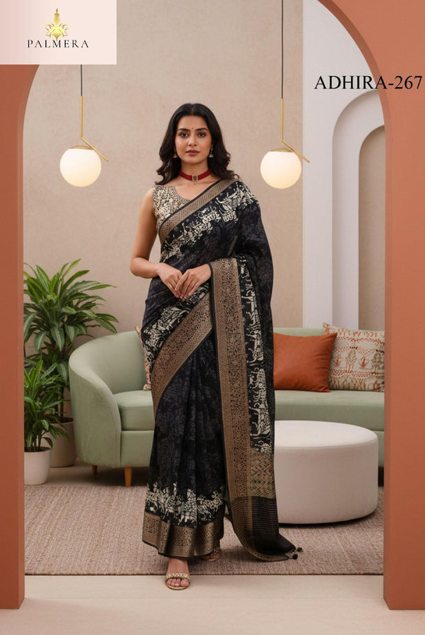 Adhira Viscose Dola Saree with Blouse for Premium Wedding Wear | ALL-ADHIRA-267