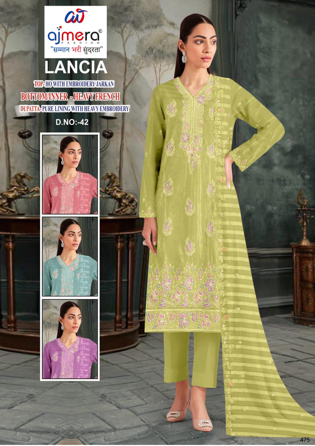 Luxury Heavy Organza Unstitched Suit Set | PCH-LANCIA