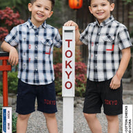 Wholesale Boys Half Shirt Half Pant Set | TBA-4146