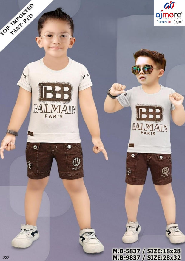 Wholesale Boys Cotton T-Shirt & Pant Set | SAP-MB5837-1