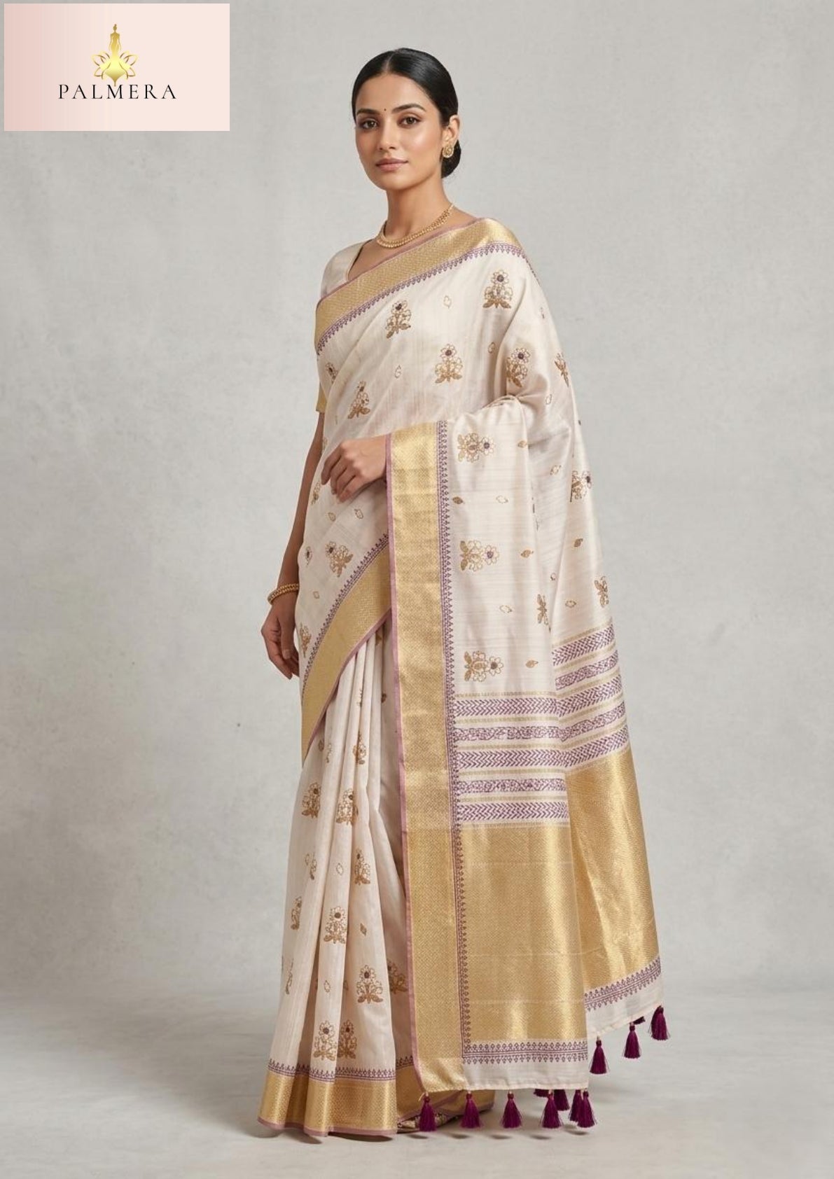 Apricot Linen Saree with Blouse for Premium Ethnic and Designer Wear | ALL-APRICOT-398