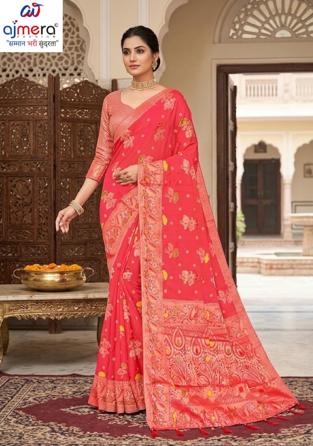Traditional Craft Jacquard Silk Saree With Blouse Piece | DNA-TULSI SILK