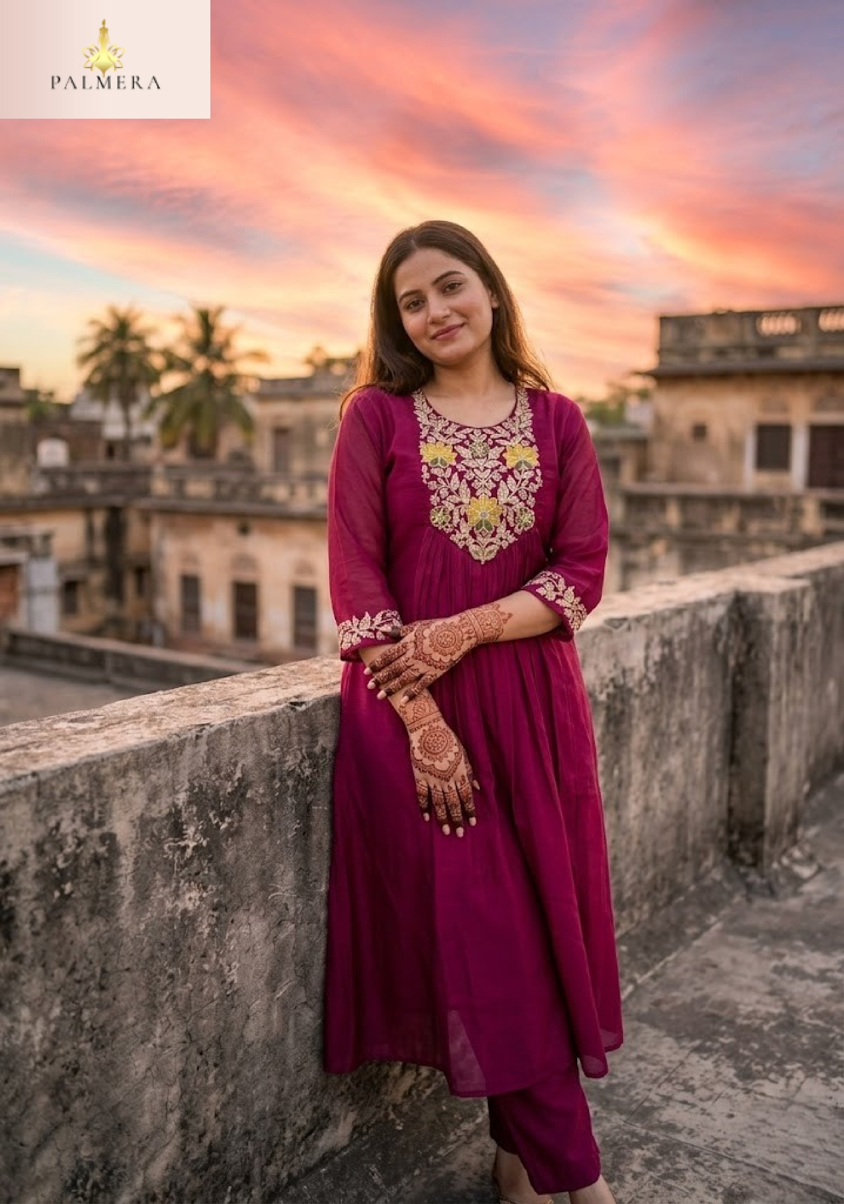 Elegant Designer Palmera Ethnic Kurti Set for Women | MIK-359D