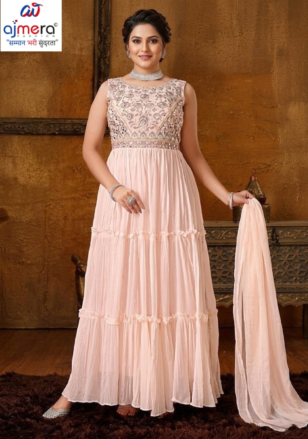 Elegant Designer Jorjet Party Wear Gown for Women | SHP-1041