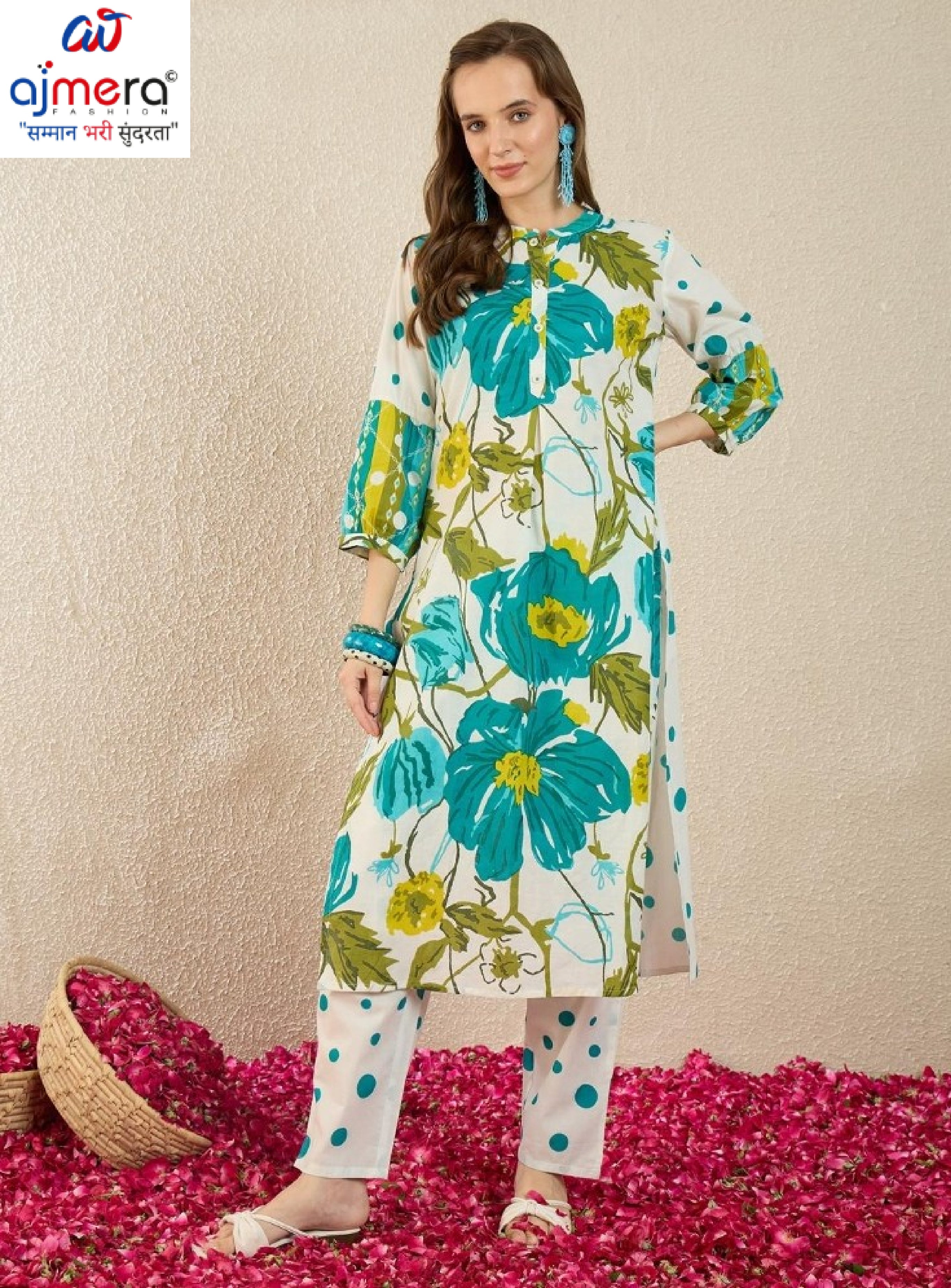 Designer Premium Ethnic Kurti Set for Women | INDO-KS0WH11849